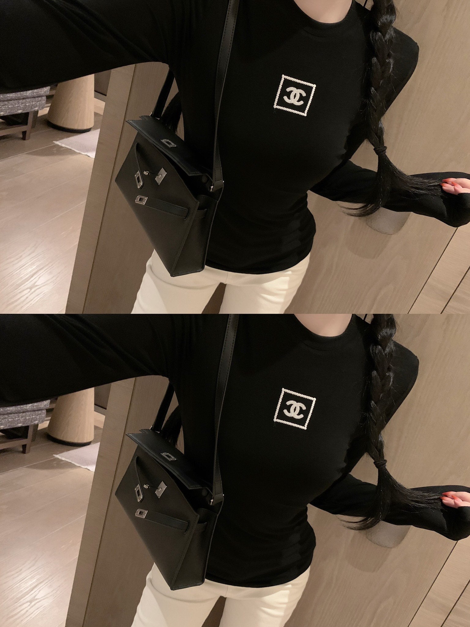 CHANEL 25S LONG SLEEVE T SHIRT STYLE 105