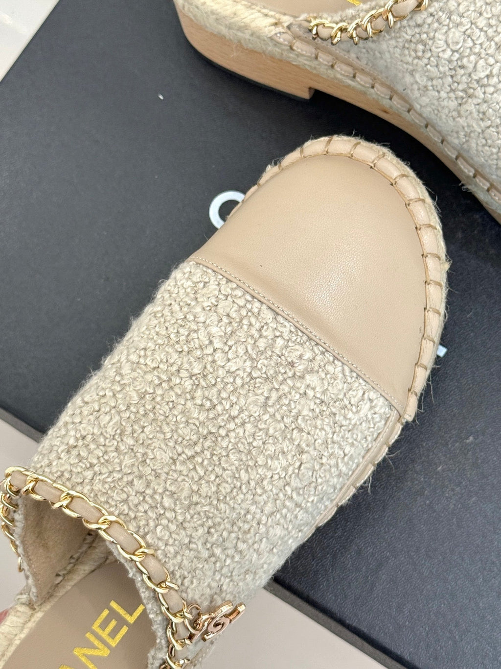 CC MULES 25SS 30 MM IN BEIGE LAMBSKIN MIX WOOL