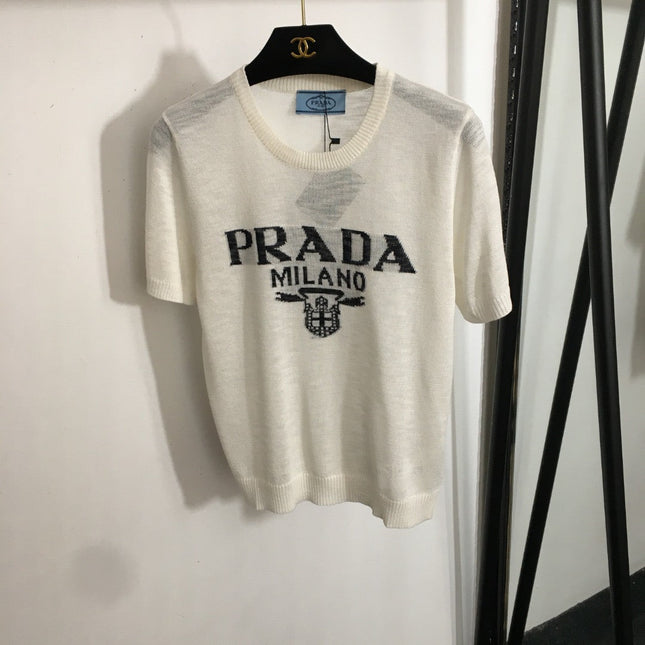 PRADA SHORT-SLEEVE KNIT TOP STYLE 178