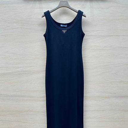 PRADA 26S SLEEVELESS CREW NECK DRESS 654