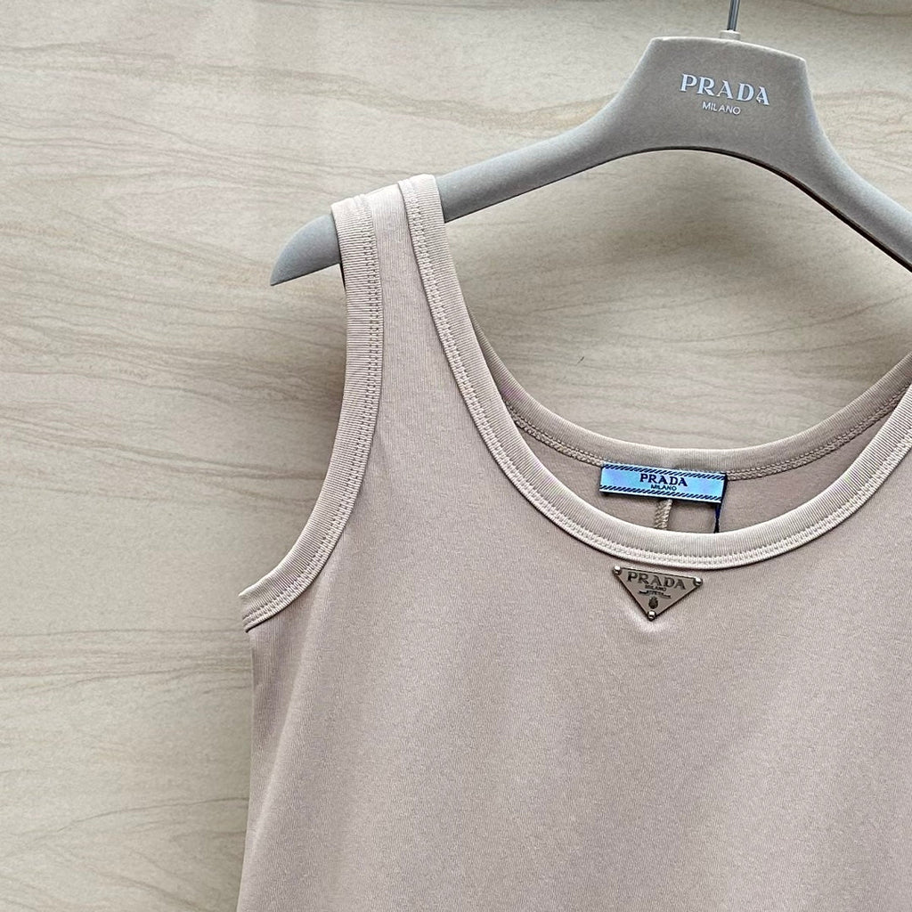 PRADA 26S SLEEVELESS CREW NECK DRESS 653