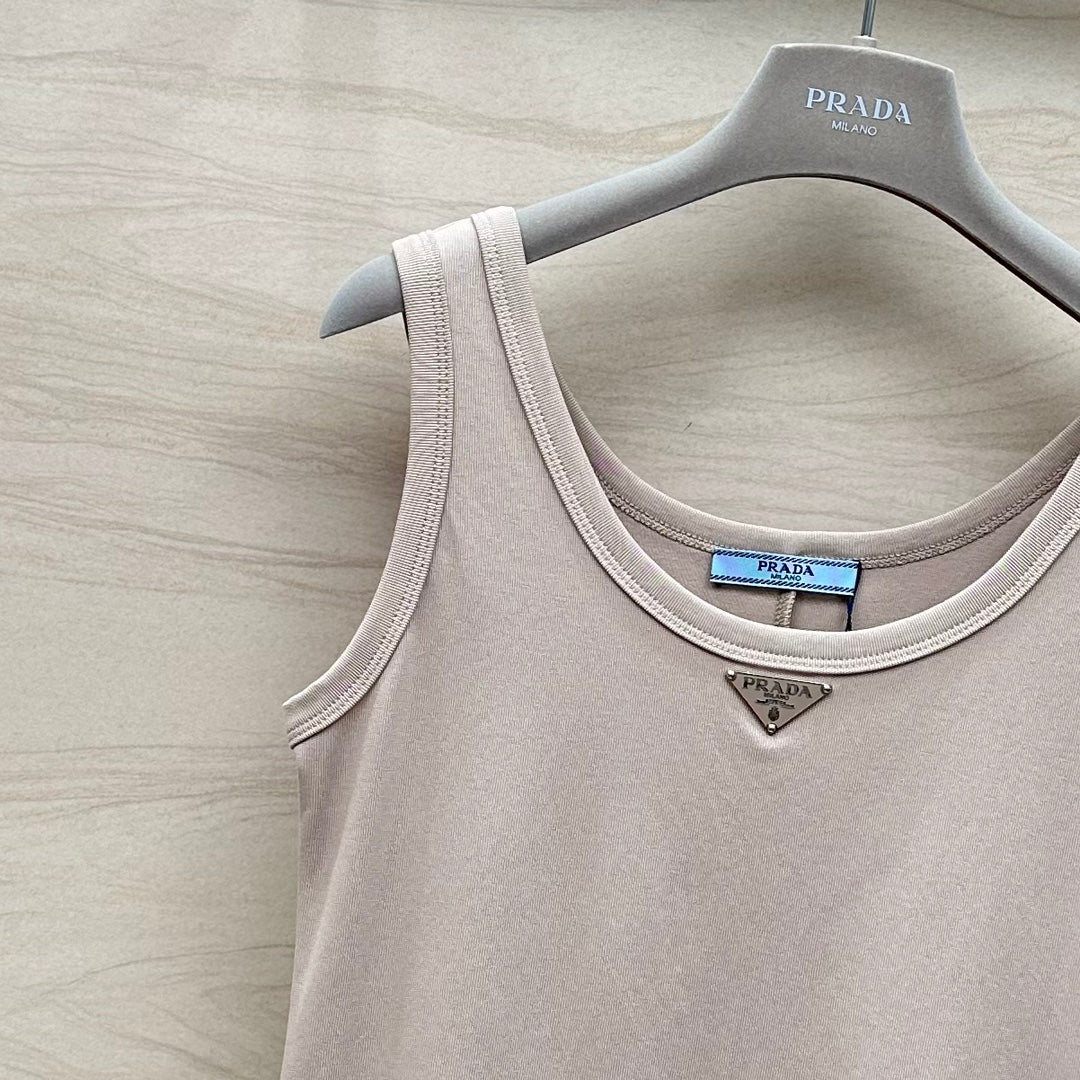 PRADA 26S SLEEVELESS CREW NECK DRESS 653