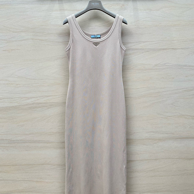 PRADA 26S SLEEVELESS CREW NECK DRESS 653