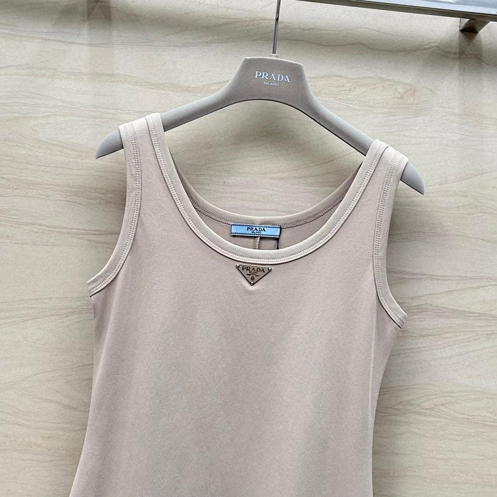 PRADA 26S SLEEVELESS CREW NECK DRESS 653