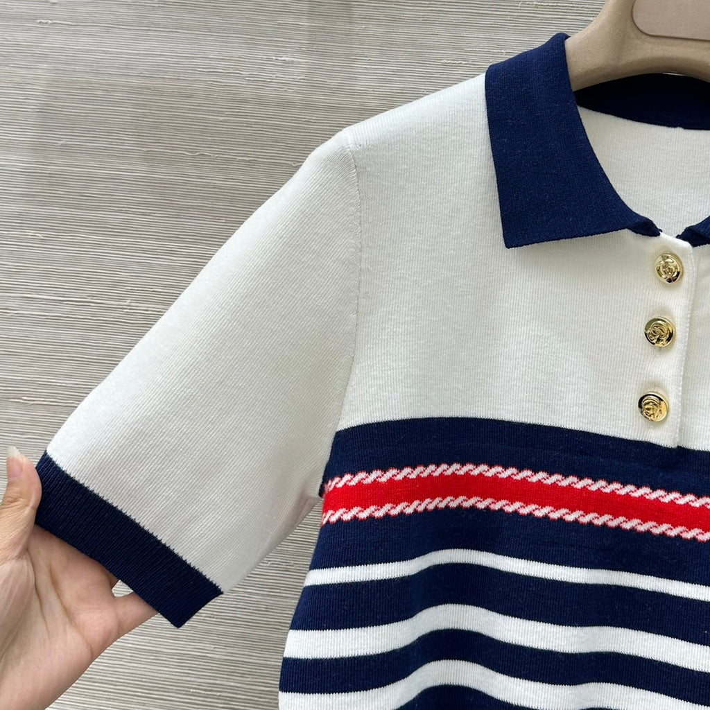 GUCCI SHORT-SLEEVE KNIT TOP 138