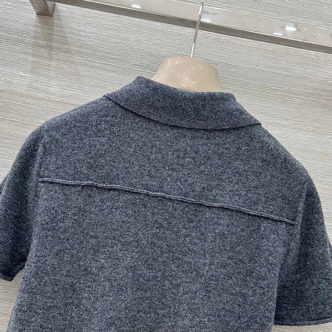 MIUMIU SHORT-SLEEVE TURTLENECK SWEATER STYLE 695