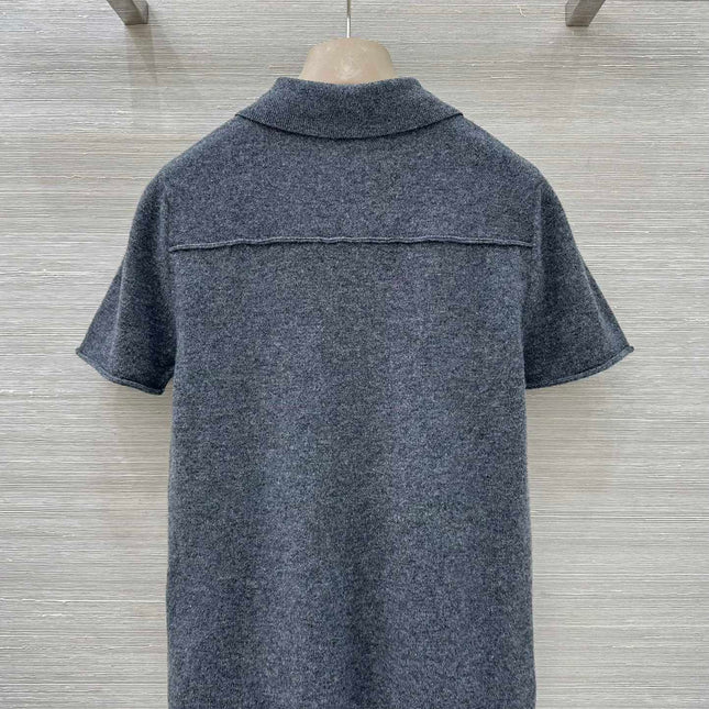 MIUMIU SHORT-SLEEVE TURTLENECK SWEATER STYLE 695