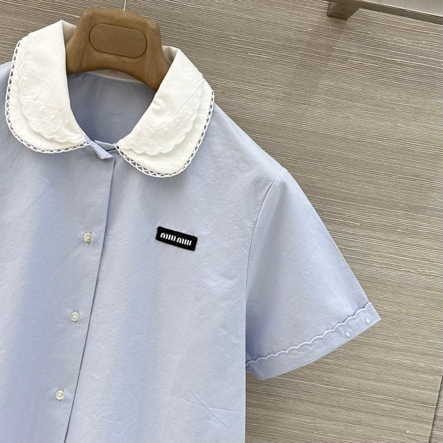 MIUMIU 26S SHORT-SLEEVE SHIRT STYLE 1112