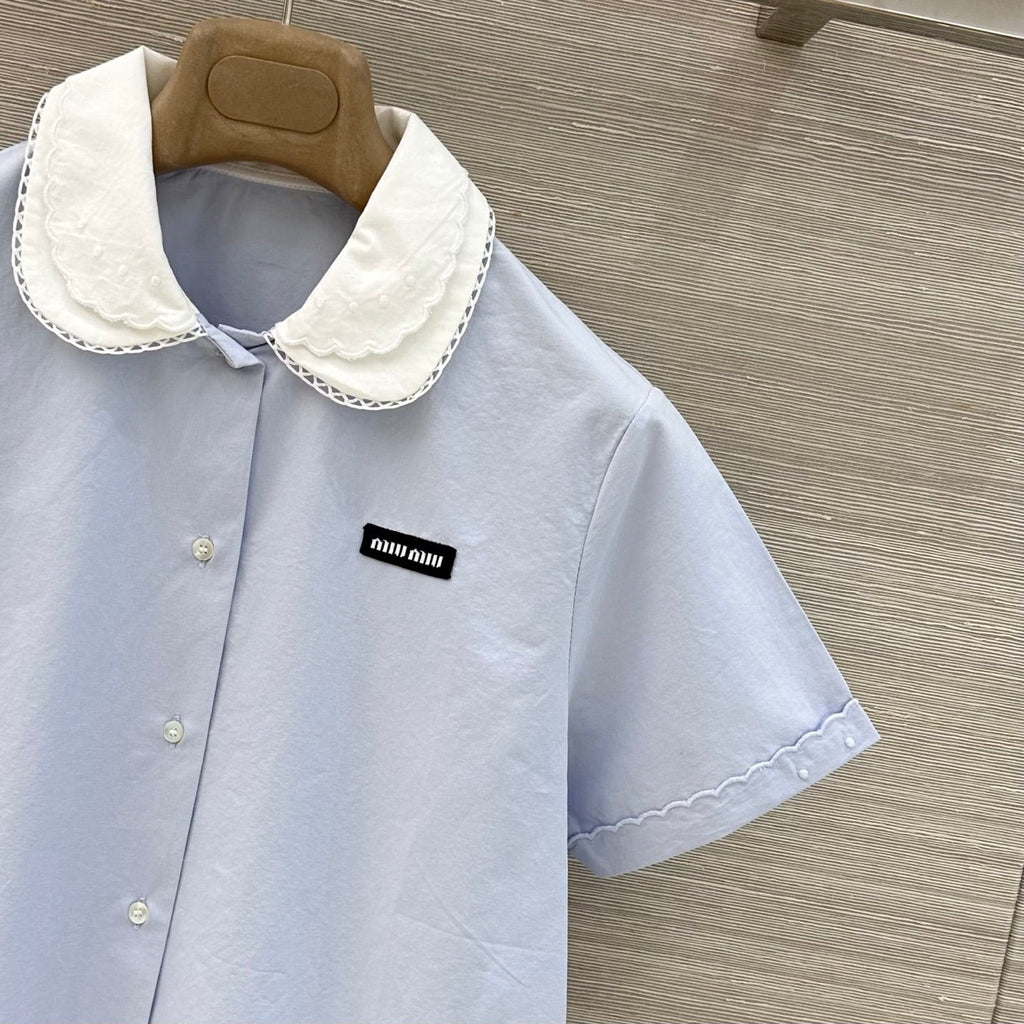 MIUMIU 26S SHORT-SLEEVE SHIRT STYLE 1112