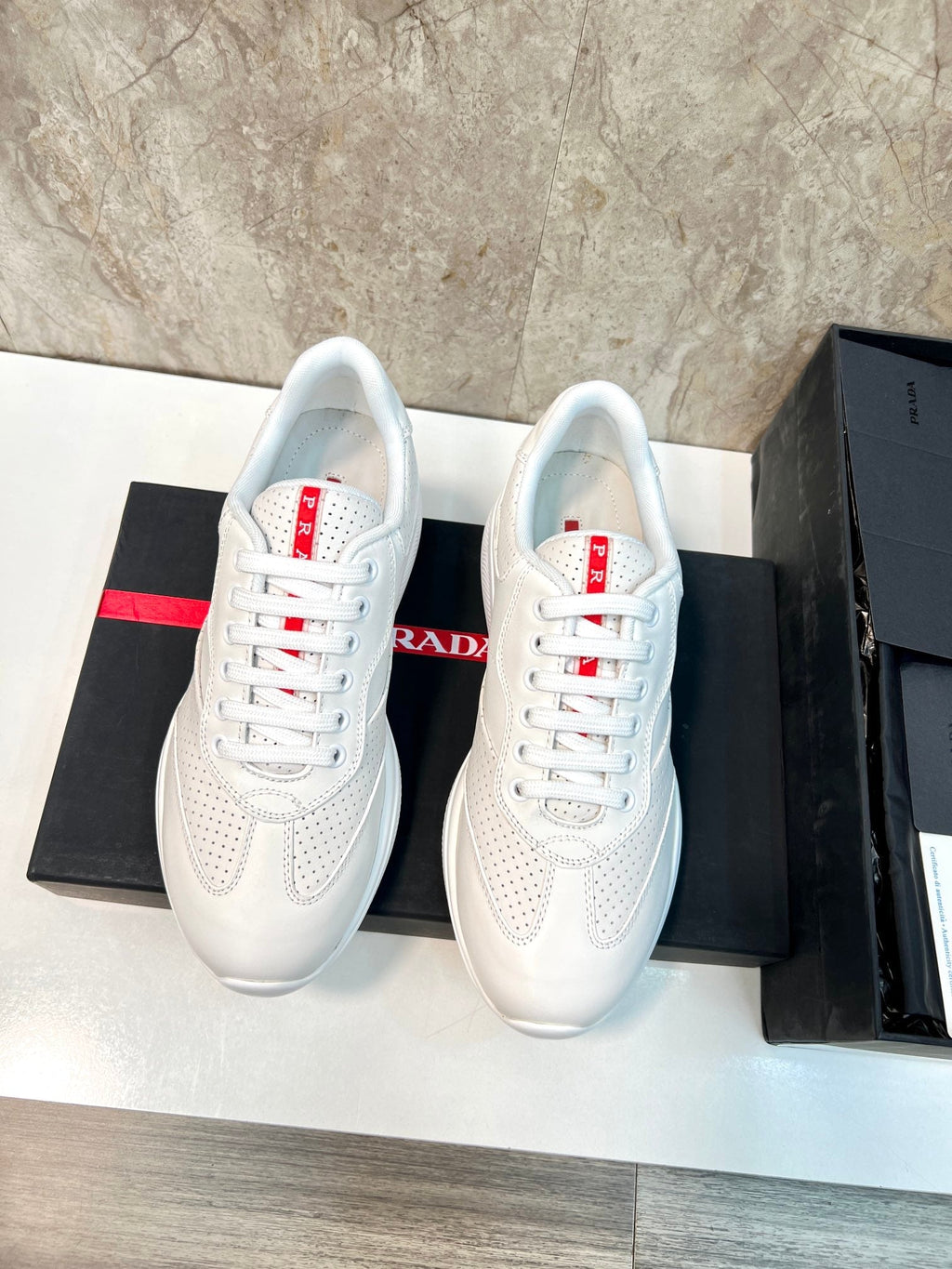 PRA AMERICA'S CUP SOFT RUBBER AND BIKE FABRIC SNEAKERS WHITE