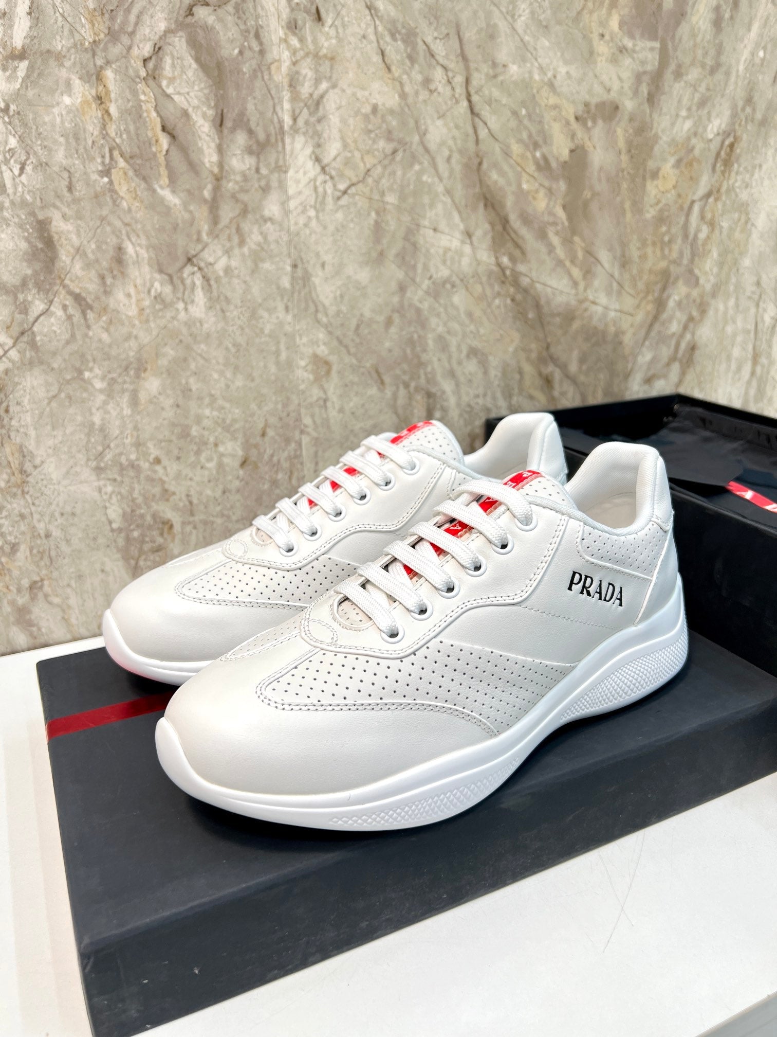 PRA AMERICA'S CUP SOFT RUBBER AND BIKE FABRIC SNEAKERS WHITE