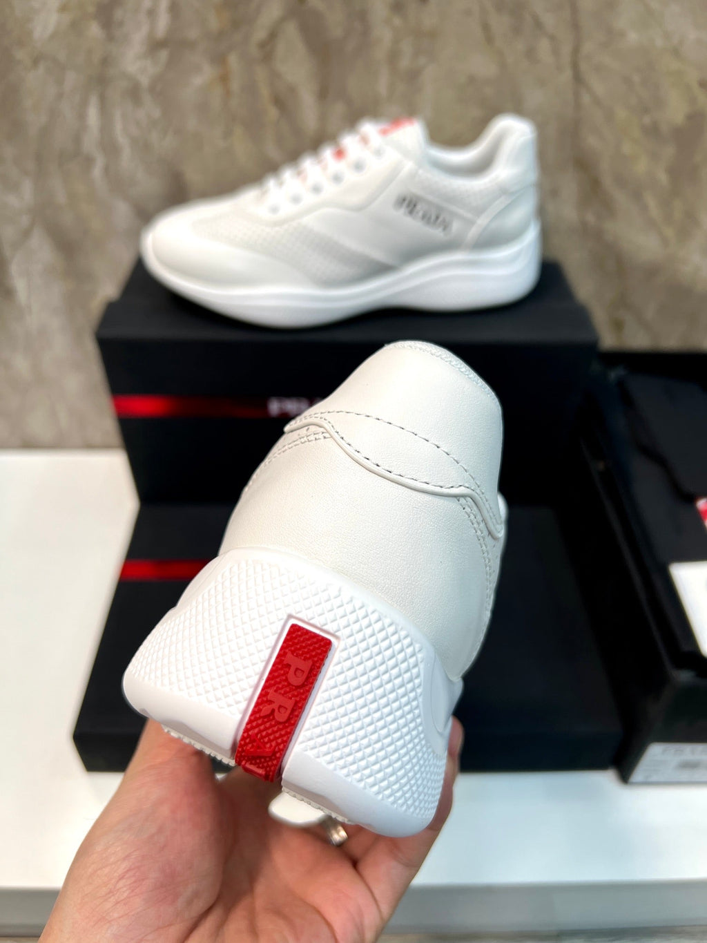 PRA AMERICA'S CUP SOFT RUBBER AND BIKE FABRIC SNEAKERS WHITE