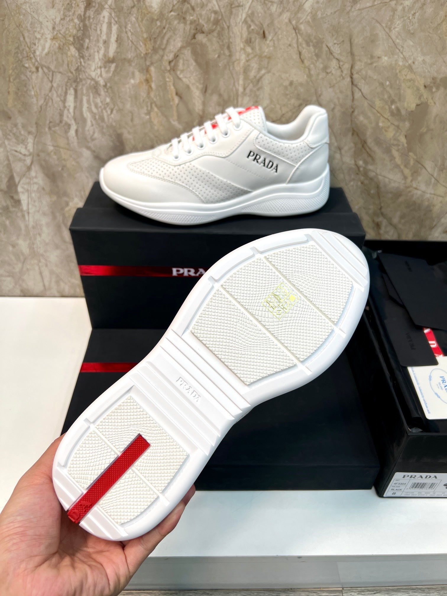 PRA AMERICA'S CUP SOFT RUBBER AND BIKE FABRIC SNEAKERS WHITE