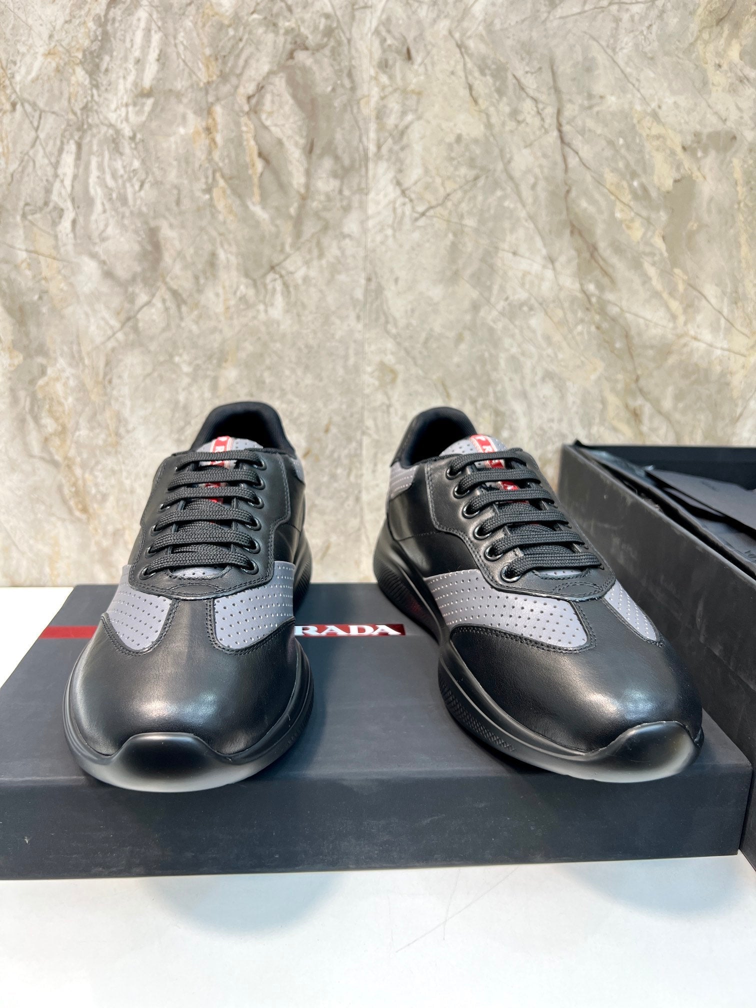PRA AMERICA'S CUP SOFT RUBBER AND BIKE FABRIC SNEAKERS BLACK