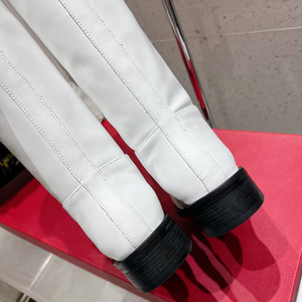 VALENTINO 25S KNEE-HIGH BOOTS IN WHITE CALFSKIN STYLE 6