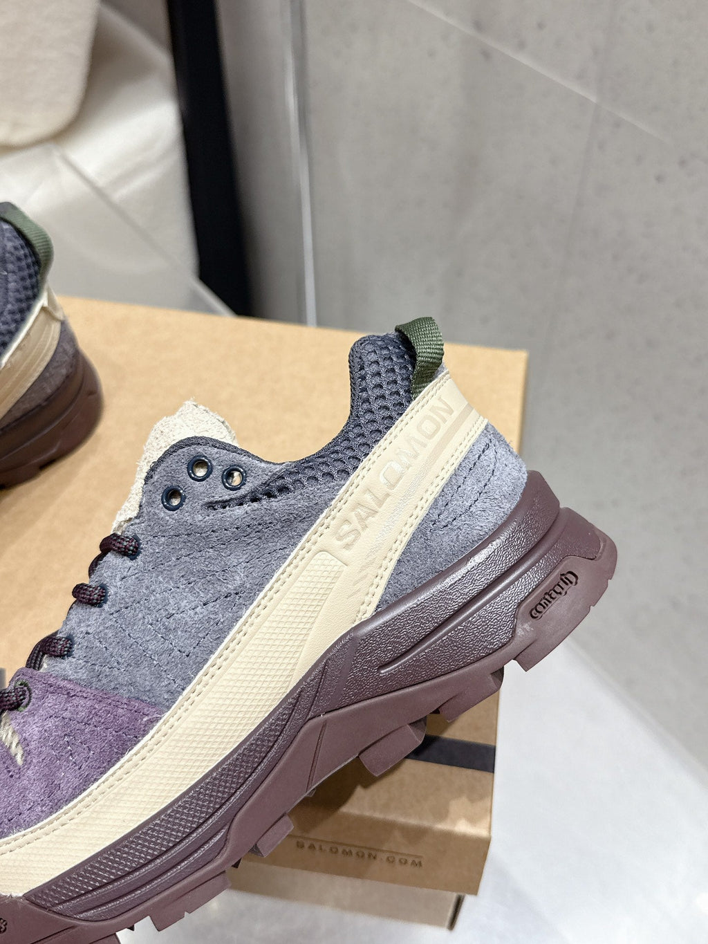 ALO 25S SALOMON AERO GLIDE 3 IN PURPLE AND GREY SUEDE