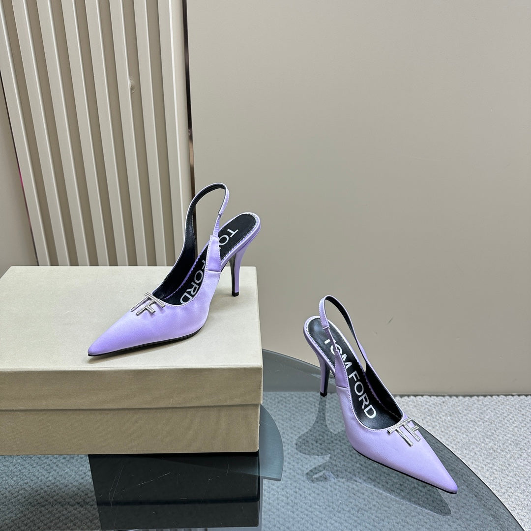 ANGELINA 10 CM SLINGBACK IN PASTEL PURPLE CALFSKIN