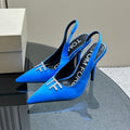 ANGELINA 10 CM SLINGBACK IN COBALT BLUE CALFSKIN