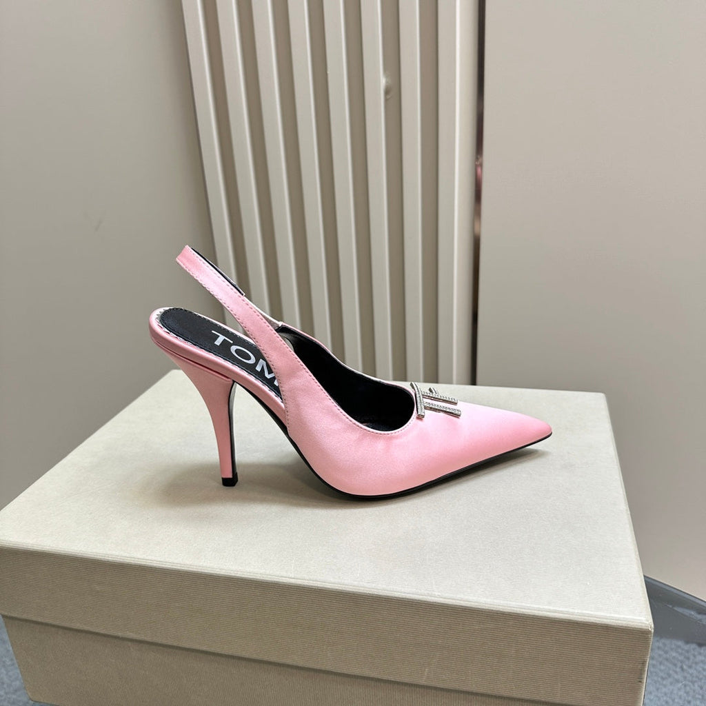 ANGELINA 10 CM SLINGBACK IN ROSE PINK CALFSKIN
