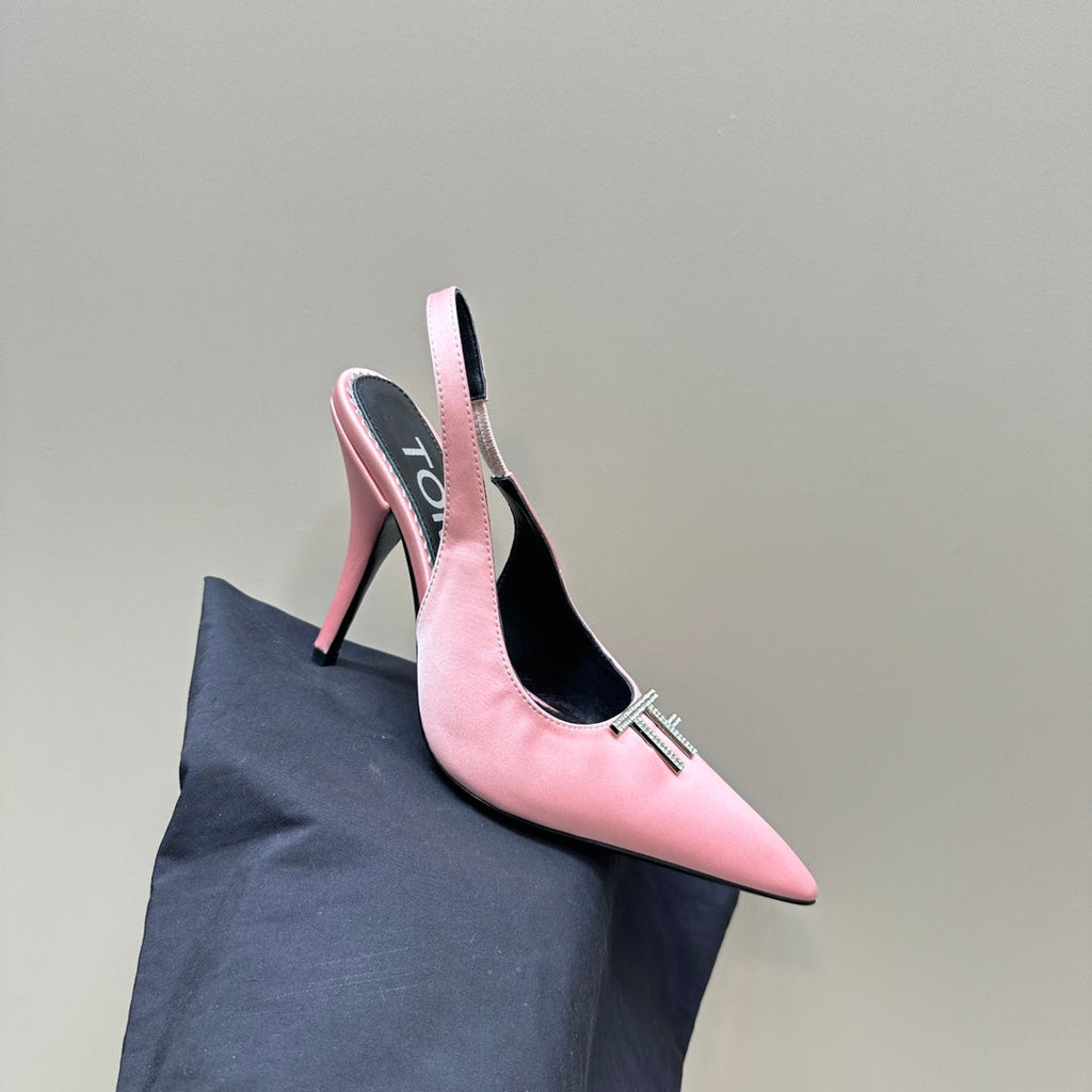 ANGELINA 10 CM SLINGBACK IN ROSE PINK CALFSKIN