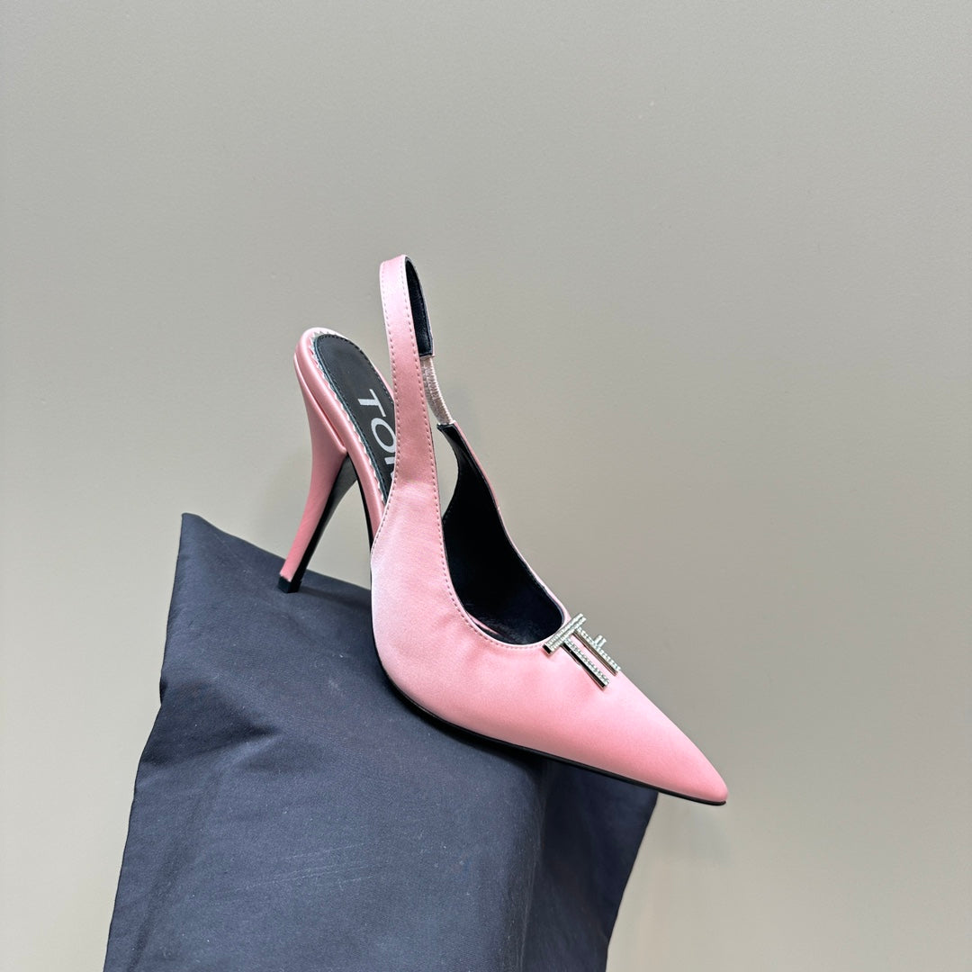 ANGELINA 10 CM SLINGBACK IN ROSE PINK CALFSKIN