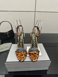 TOM FORD 26S HEELED SANDALS 100 MM IN LEOPARD PRINT CALFSKIN STYLE 4