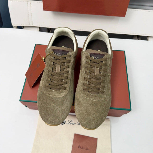 LP 26S WEEKENDER SNEAKERS IN TAUPE BROWN SUEDE & TECHNICAL FABRIC