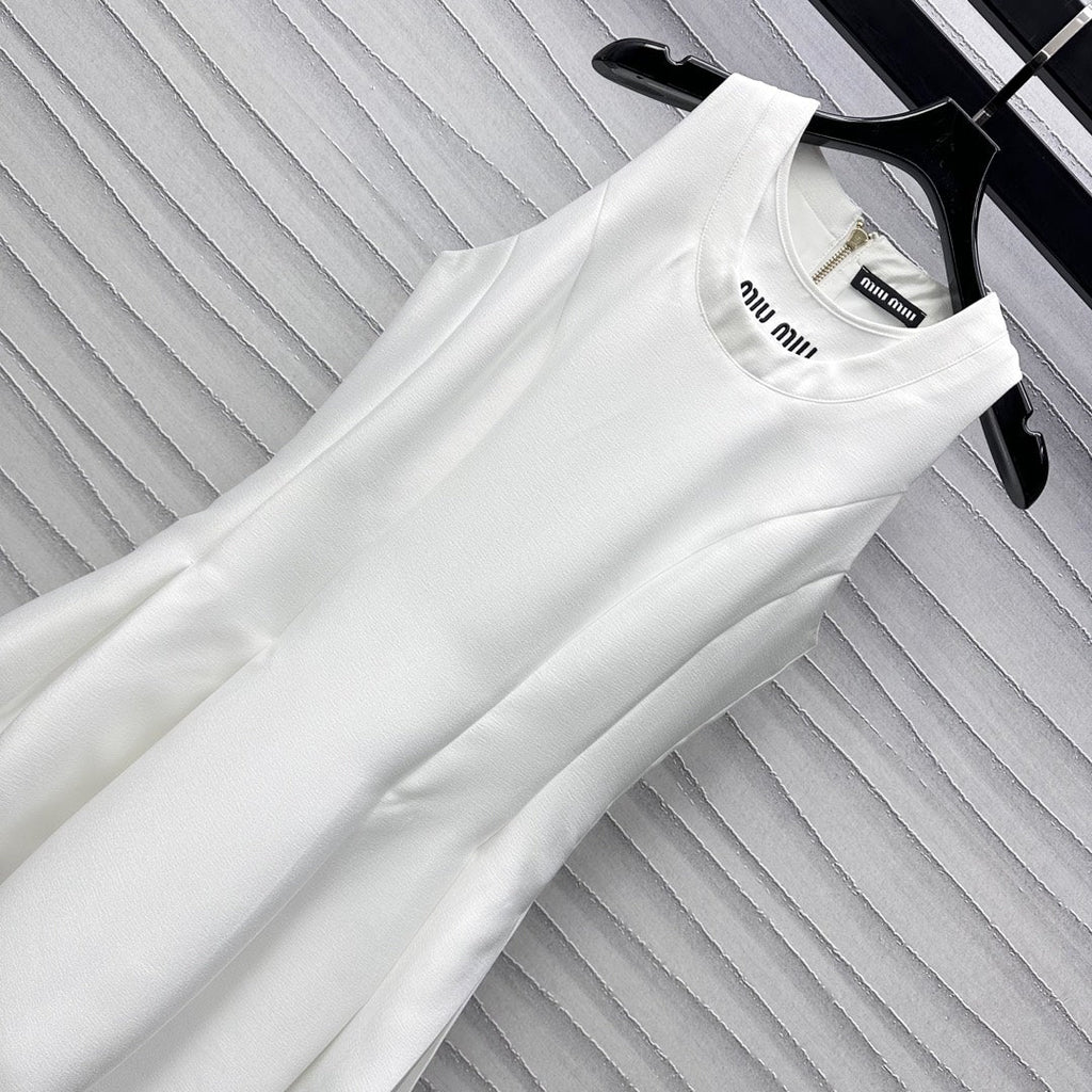MIUMIU SLEEVELESS WHITE DRESS 267834