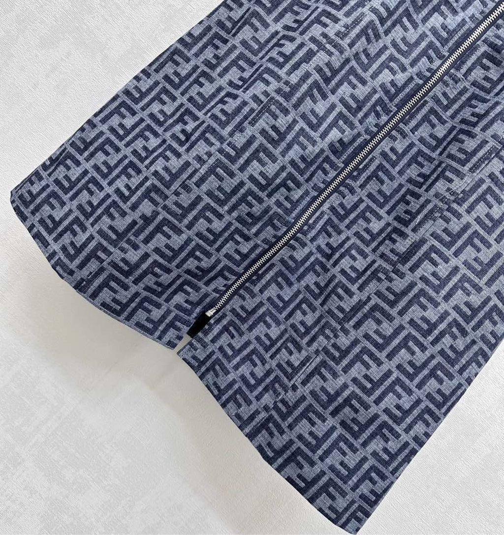 FEND 25S VEST DRESS DENIM JACQUARD 264599