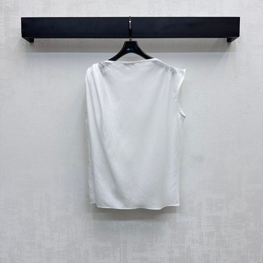 SKF 25S PLAIN VEST IN LINEN 264557