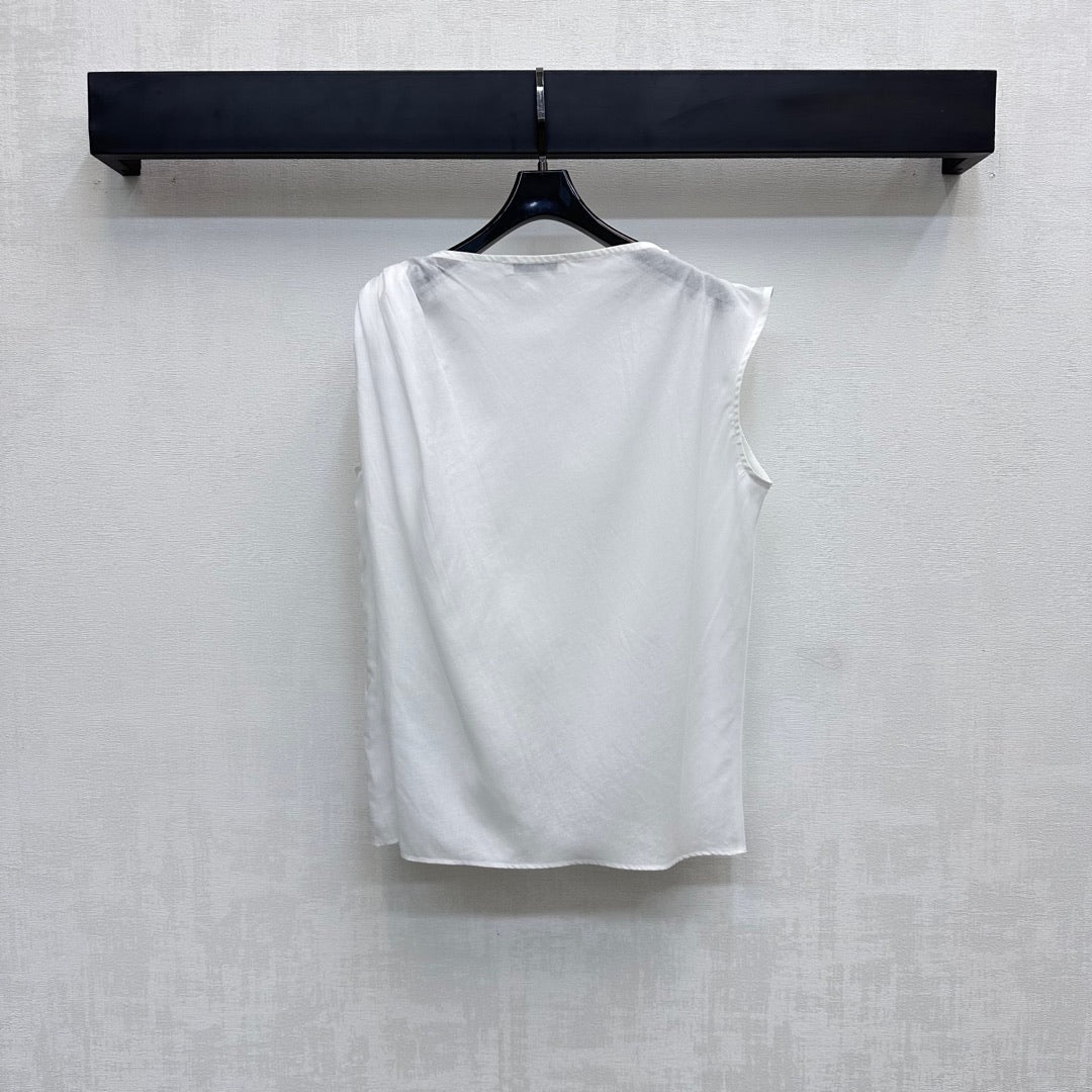 SKF 25S PLAIN VEST IN LINEN 264557
