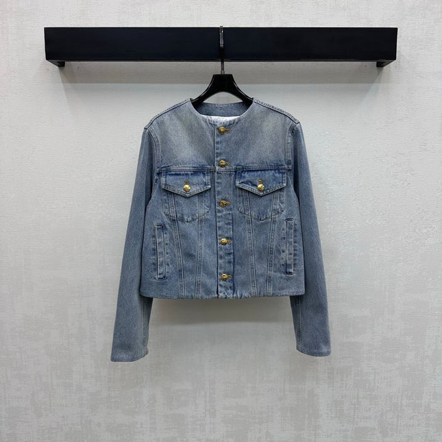 CELINE 26S CREW NECK DENIM JACKET 113