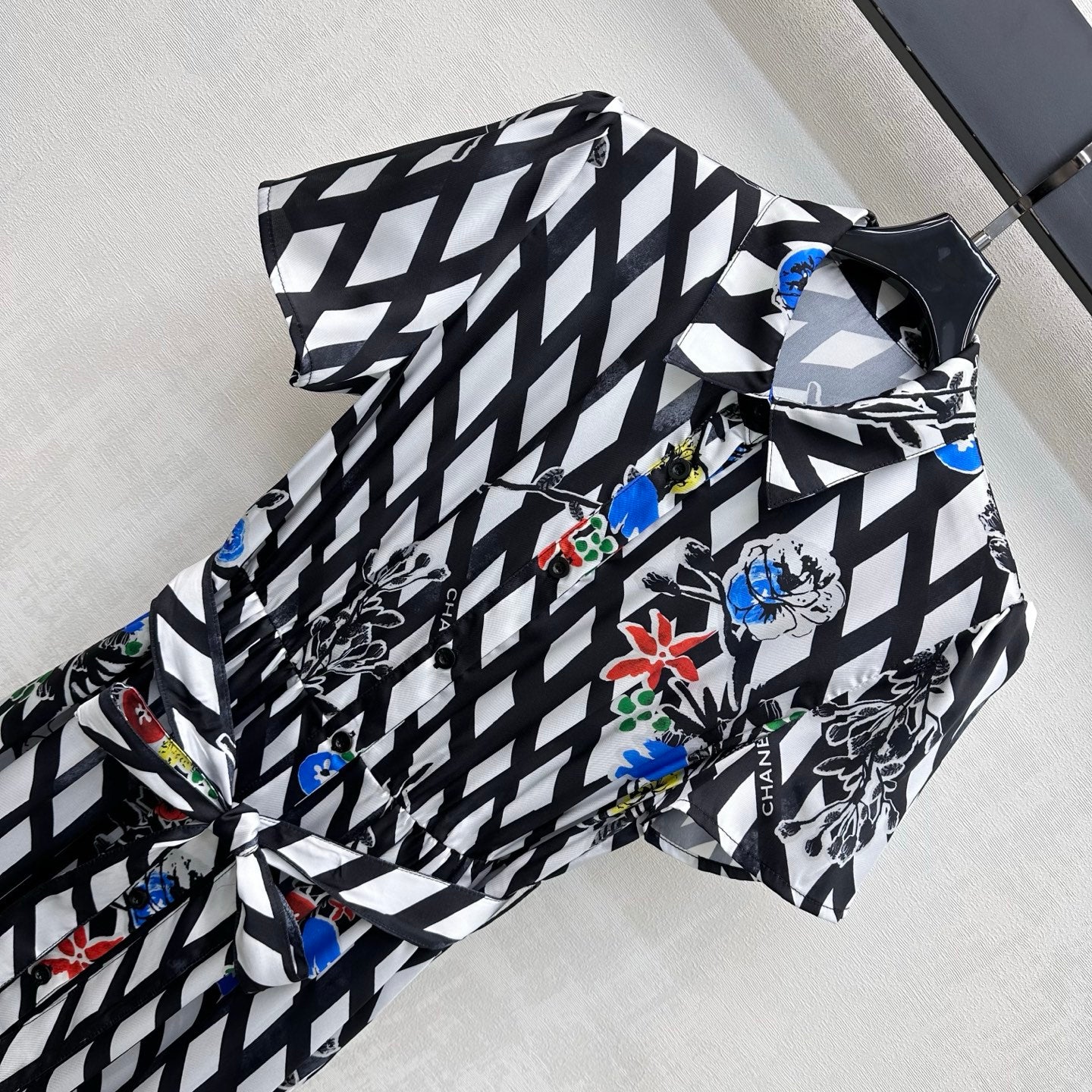 CHANEL 26S PATTERNED SHIRT DRESS STYLE 1169