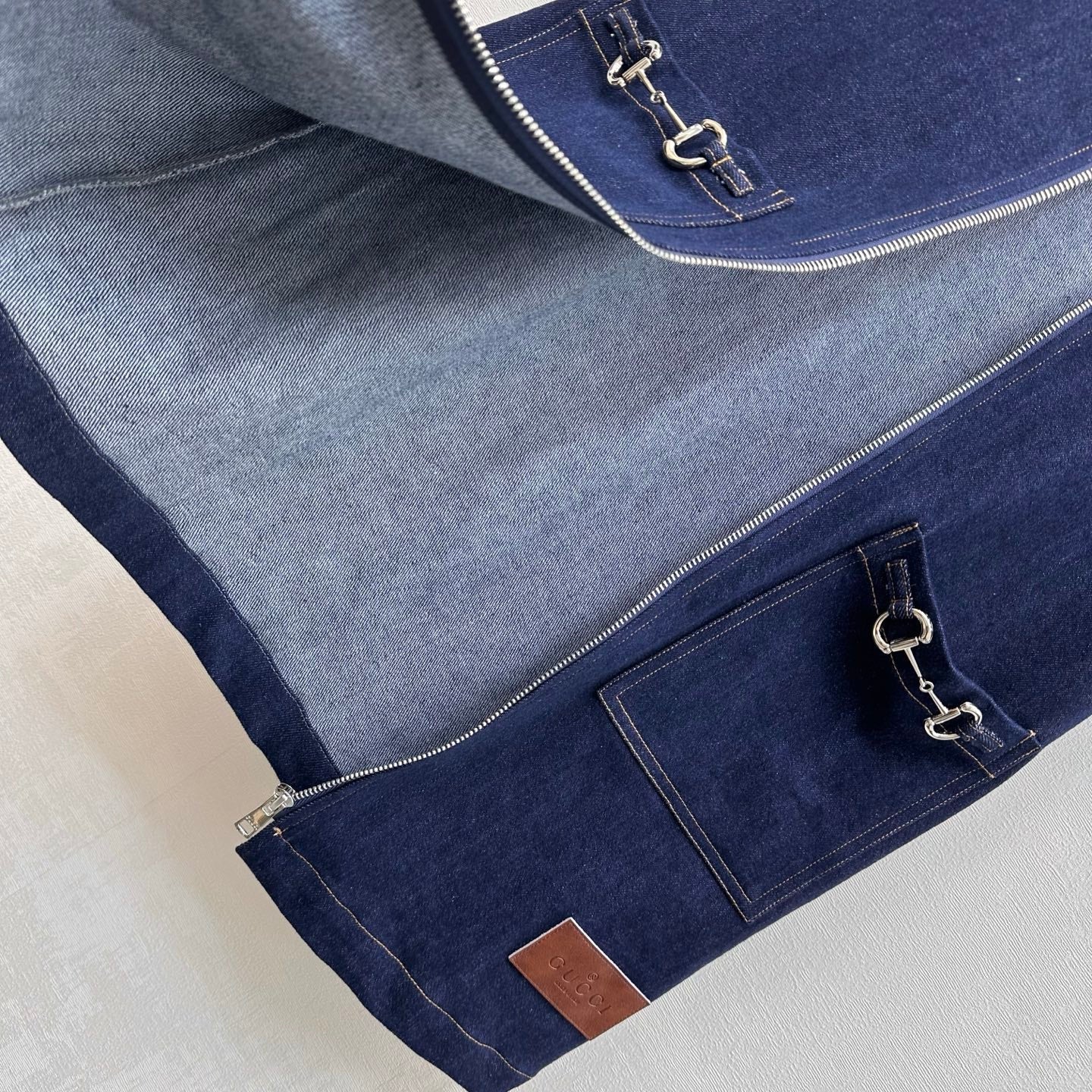 GUCCI 26S ZIP FRONT DENIM DRESS 299