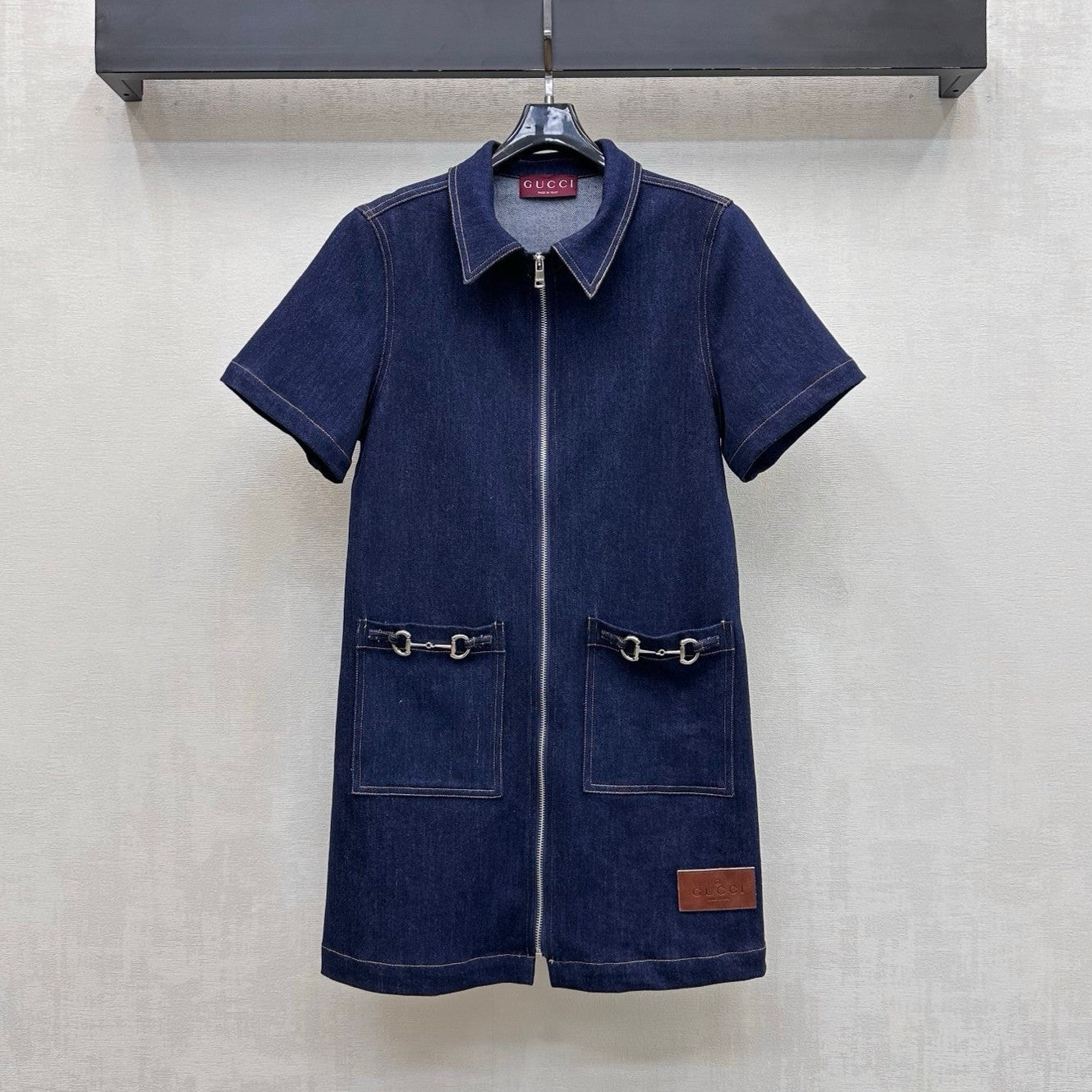 GUCCI 26S ZIP FRONT DENIM DRESS 299