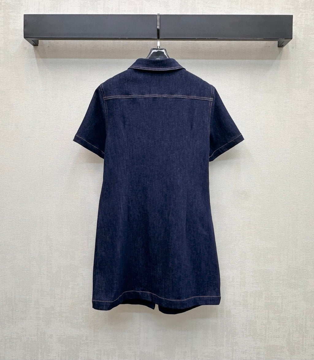 GUCCI 26S ZIP FRONT DENIM DRESS 299