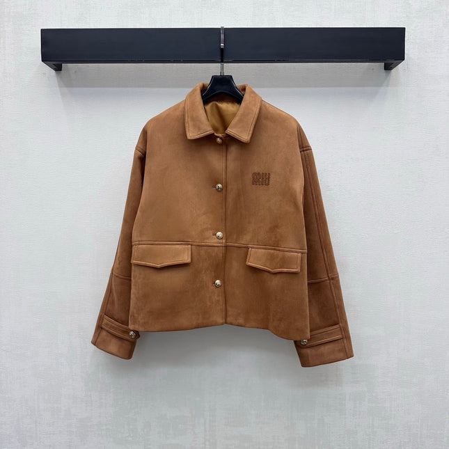 MIUMIU 26S SUEDE NAPPA LEATHER JACKET 1562