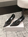 JIMMY CHOO 26S POINTED-TOE HIGH HEELS 65 MM IN BLACK FABRIC