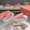 MIUMIU 26S SNEAKER MULES 45MM IN PINK MESH