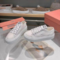 MIUMIU 26S SNEAKER 45MM IN WHITE MESH FABRIC