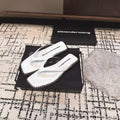 RHODES STUDDED THONG SANDAL IN WHITE CALFSKIN