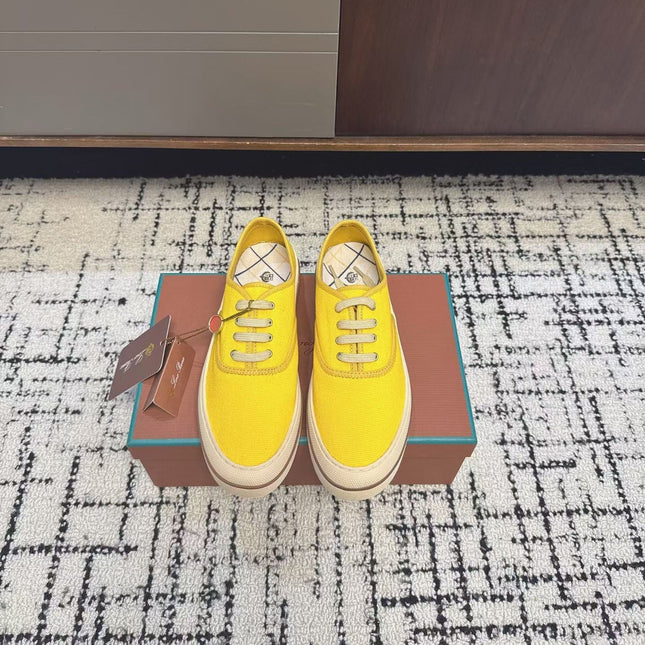 LP 26S SNEAKERS IN YELLOW CANVAS FABRIC
