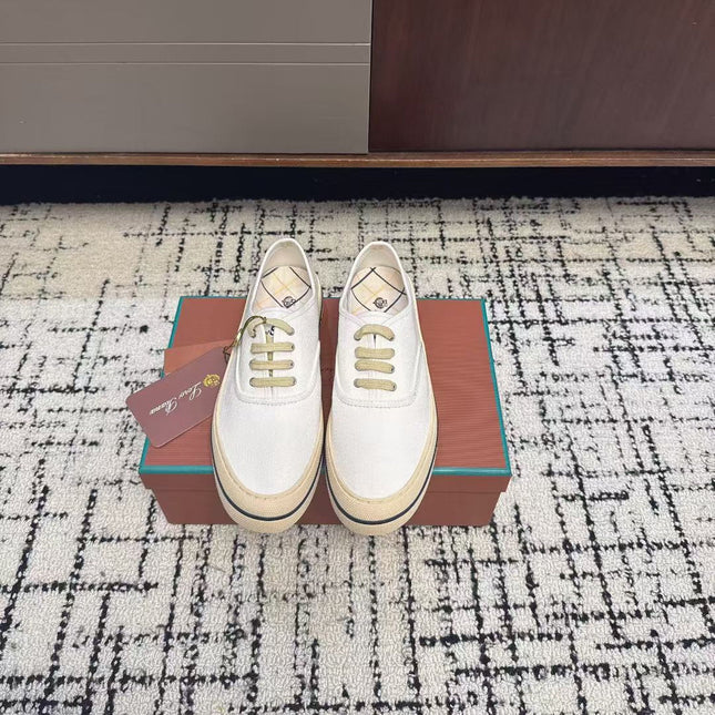 LP 26S SNEAKERS IN WHITE CANVAS FABRIC