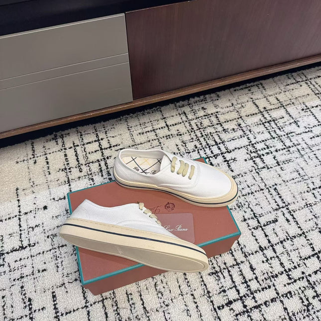 LP 26S SNEAKERS IN WHITE CANVAS FABRIC