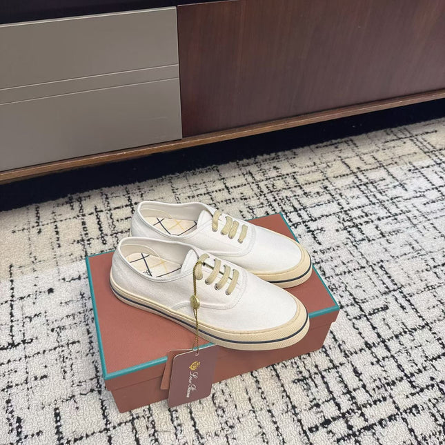 LP 26S SNEAKERS IN WHITE CANVAS FABRIC