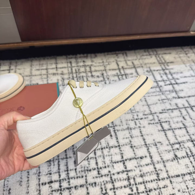 LP 26S SNEAKERS IN WHITE CANVAS FABRIC