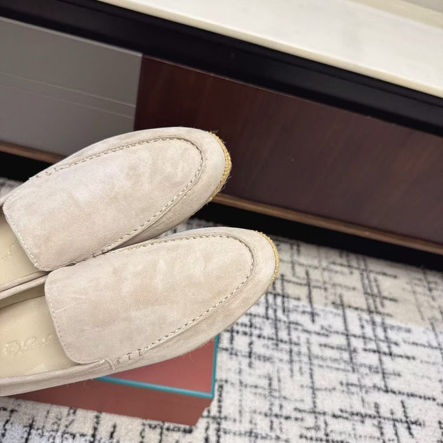 LP 26S ESPADRILLE LOAFERS IN BEIGE SUEDE