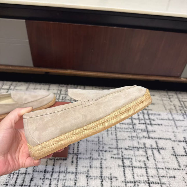 LP 26S ESPADRILLE LOAFERS IN BEIGE SUEDE