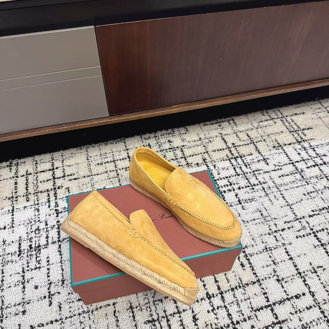 LP 26S ESPADRILLE LOAFERS IN DARK YELLOW SUEDE