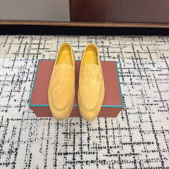 LP 26S ESPADRILLE LOAFERS IN DARK YELLOW SUEDE